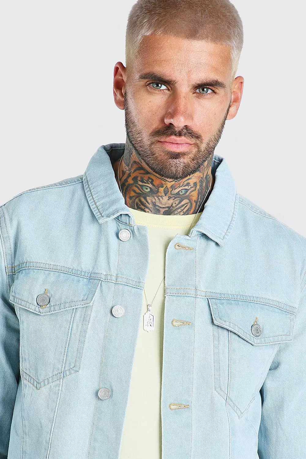 Boohoo longline denim clearance jacket